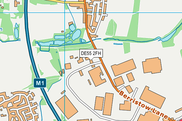 DE55 2FH map - OS VectorMap District (Ordnance Survey)