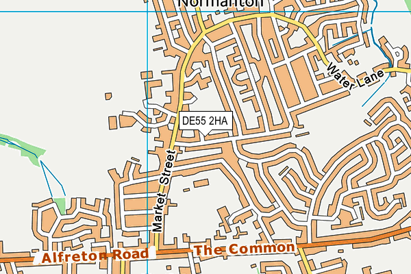 DE55 2HA map - OS VectorMap District (Ordnance Survey)