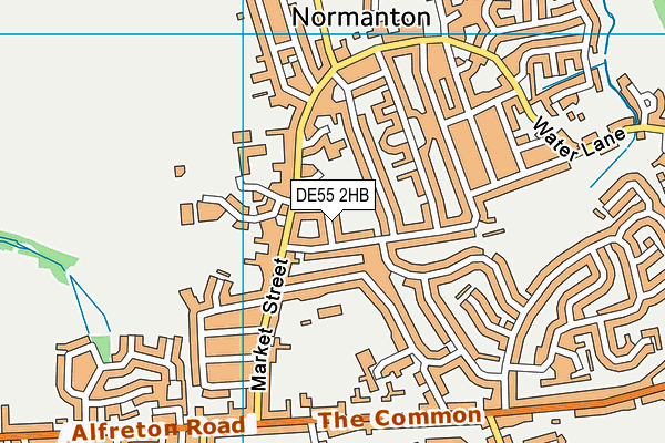 DE55 2HB map - OS VectorMap District (Ordnance Survey)