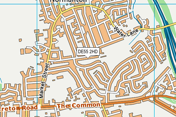DE55 2HD map - OS VectorMap District (Ordnance Survey)