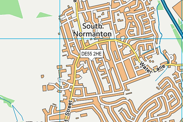 DE55 2HE map - OS VectorMap District (Ordnance Survey)