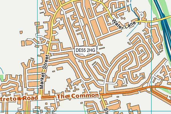DE55 2HG map - OS VectorMap District (Ordnance Survey)