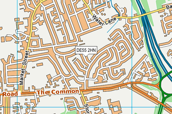 DE55 2HN map - OS VectorMap District (Ordnance Survey)
