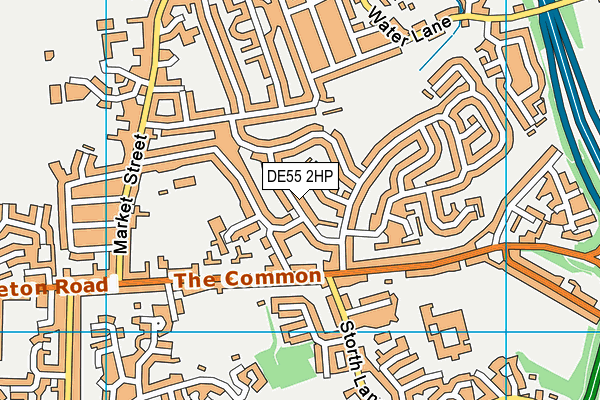 DE55 2HP map - OS VectorMap District (Ordnance Survey)
