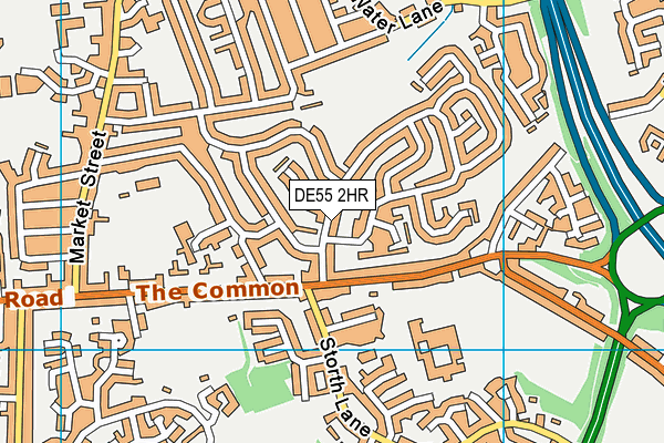 DE55 2HR map - OS VectorMap District (Ordnance Survey)