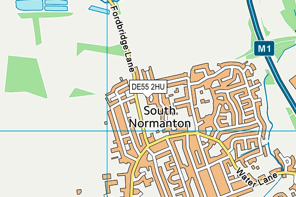 DE55 2HU map - OS VectorMap District (Ordnance Survey)