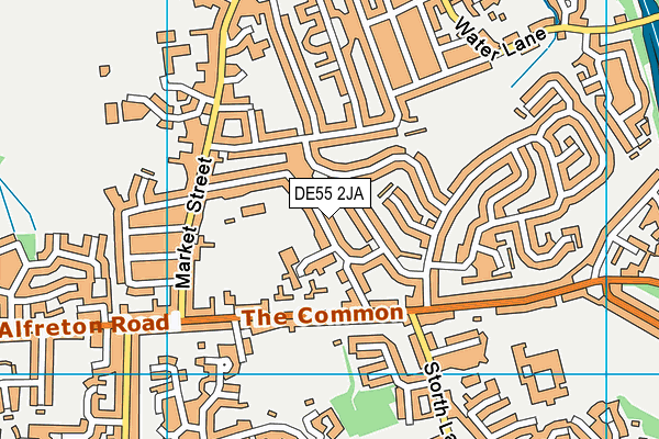 DE55 2JA map - OS VectorMap District (Ordnance Survey)