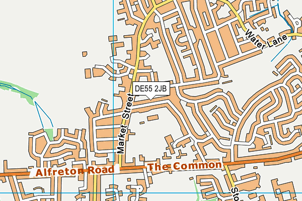 Glebe Junior School map (DE55 2JB) - OS VectorMap District (Ordnance Survey)