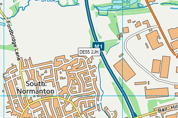 DE55 2JH map - OS VectorMap District (Ordnance Survey)