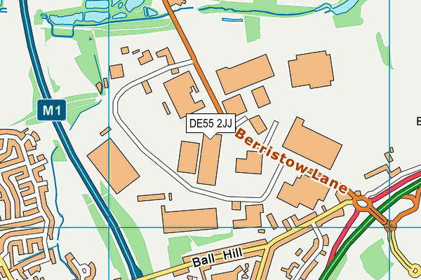 DE55 2JJ map - OS VectorMap District (Ordnance Survey)