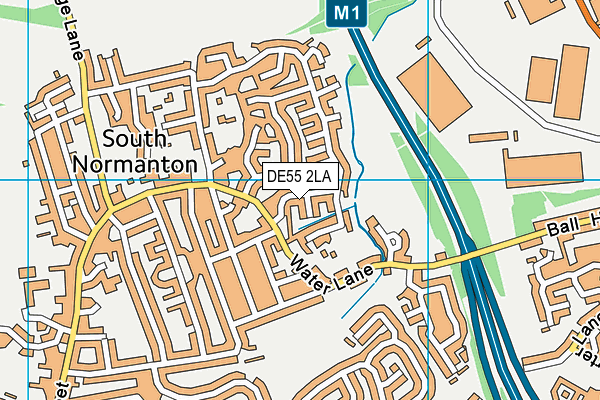 DE55 2LA map - OS VectorMap District (Ordnance Survey)