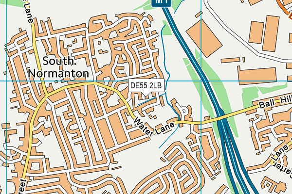DE55 2LB map - OS VectorMap District (Ordnance Survey)