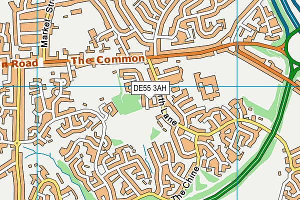 DE55 3AH map - OS VectorMap District (Ordnance Survey)