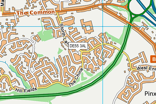 DE55 3AL map - OS VectorMap District (Ordnance Survey)