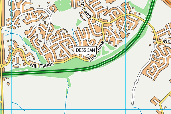 DE55 3AN map - OS VectorMap District (Ordnance Survey)