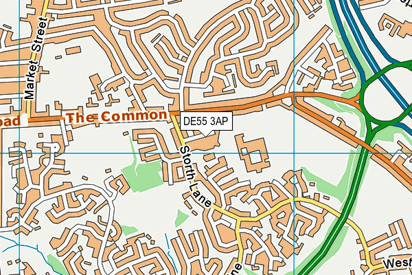 DE55 3AP map - OS VectorMap District (Ordnance Survey)