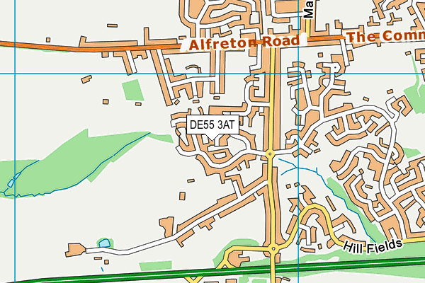 DE55 3AT map - OS VectorMap District (Ordnance Survey)