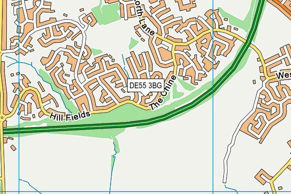 DE55 3BG map - OS VectorMap District (Ordnance Survey)