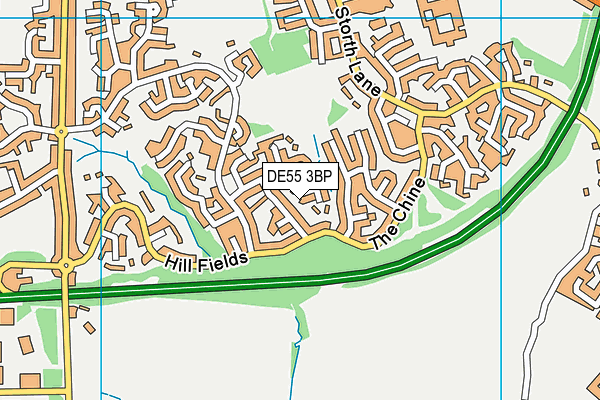 DE55 3BP map - OS VectorMap District (Ordnance Survey)