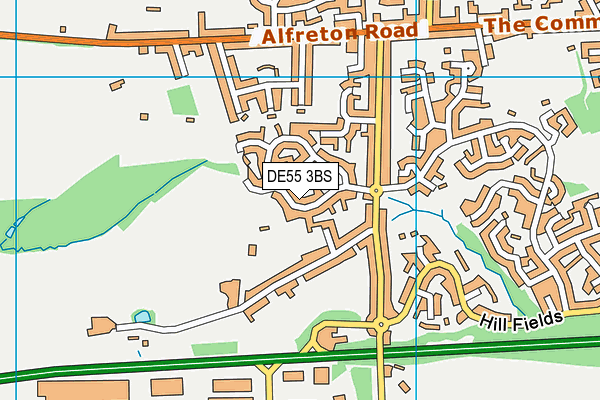 DE55 3BS map - OS VectorMap District (Ordnance Survey)