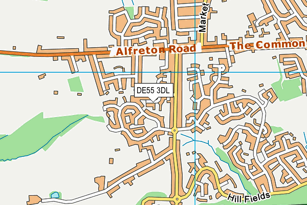 DE55 3DL map - OS VectorMap District (Ordnance Survey)