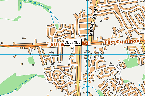DE55 3EL map - OS VectorMap District (Ordnance Survey)