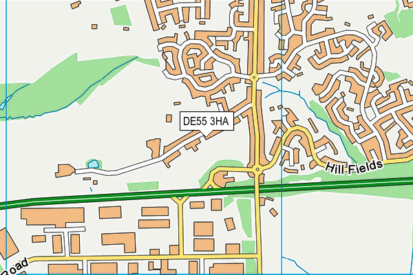 DE55 3HA map - OS VectorMap District (Ordnance Survey)