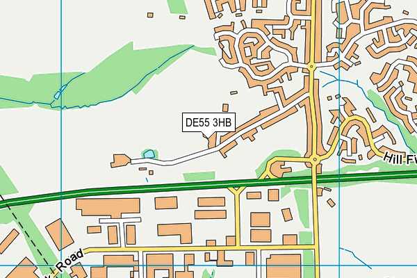 DE55 3HB map - OS VectorMap District (Ordnance Survey)