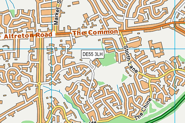 DE55 3LH map - OS VectorMap District (Ordnance Survey)