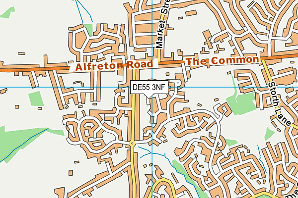 DE55 3NF map - OS VectorMap District (Ordnance Survey)