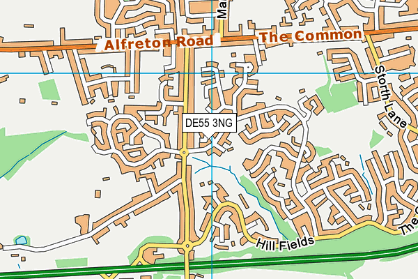 DE55 3NG map - OS VectorMap District (Ordnance Survey)