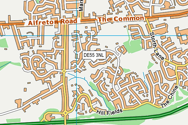 DE55 3NL map - OS VectorMap District (Ordnance Survey)