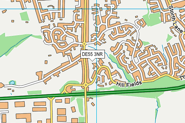 DE55 3NR map - OS VectorMap District (Ordnance Survey)