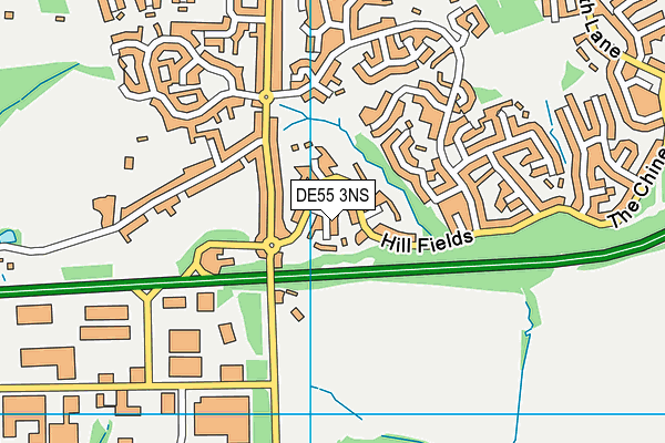 DE55 3NS map - OS VectorMap District (Ordnance Survey)