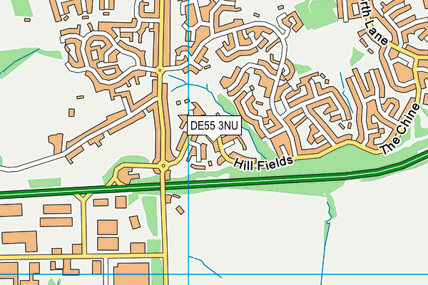 DE55 3NU map - OS VectorMap District (Ordnance Survey)