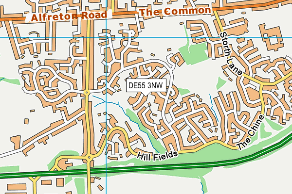 DE55 3NW map - OS VectorMap District (Ordnance Survey)