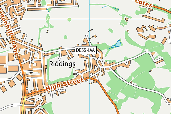 DE55 4AA map - OS VectorMap District (Ordnance Survey)