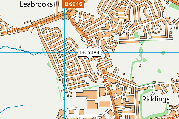 DE55 4AB map - OS VectorMap District (Ordnance Survey)