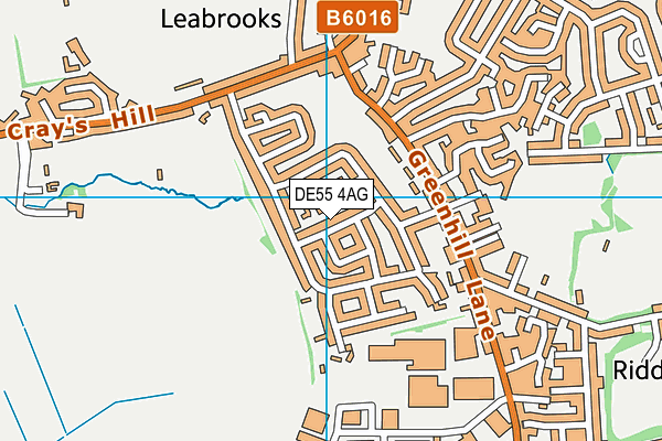 DE55 4AG map - OS VectorMap District (Ordnance Survey)