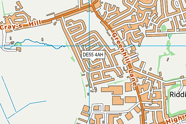 DE55 4AH map - OS VectorMap District (Ordnance Survey)