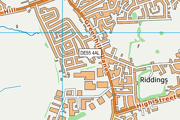 DE55 4AL map - OS VectorMap District (Ordnance Survey)