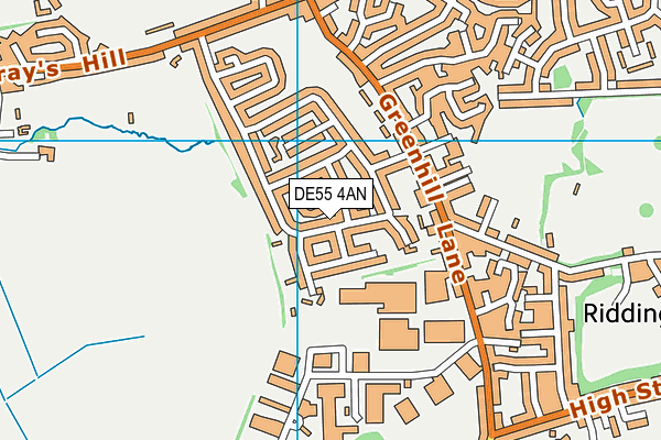 DE55 4AN map - OS VectorMap District (Ordnance Survey)