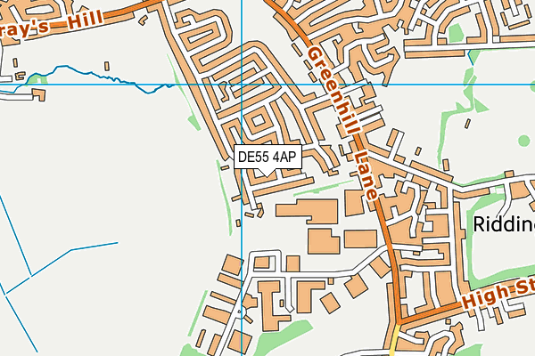 DE55 4AP map - OS VectorMap District (Ordnance Survey)