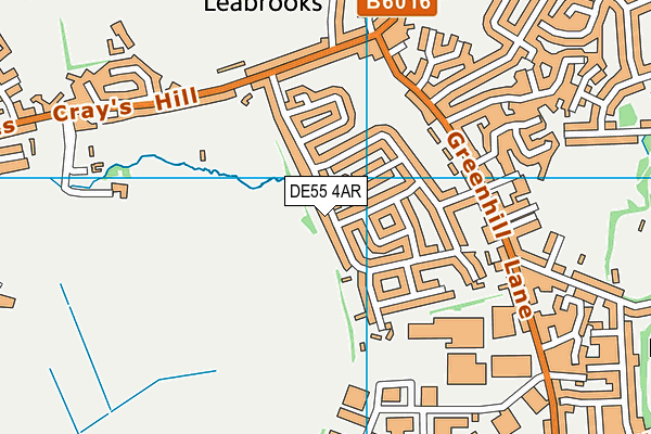 DE55 4AR map - OS VectorMap District (Ordnance Survey)