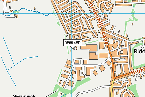 DE55 4BD map - OS VectorMap District (Ordnance Survey)