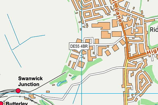 DE55 4BR map - OS VectorMap District (Ordnance Survey)