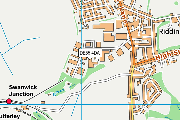 DE55 4DA map - OS VectorMap District (Ordnance Survey)