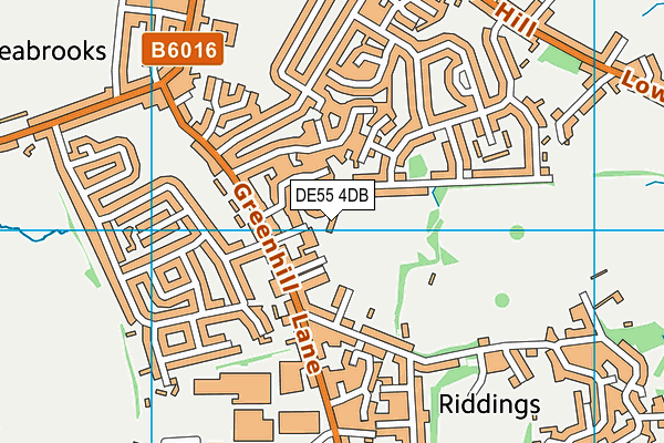 DE55 4DB map - OS VectorMap District (Ordnance Survey)