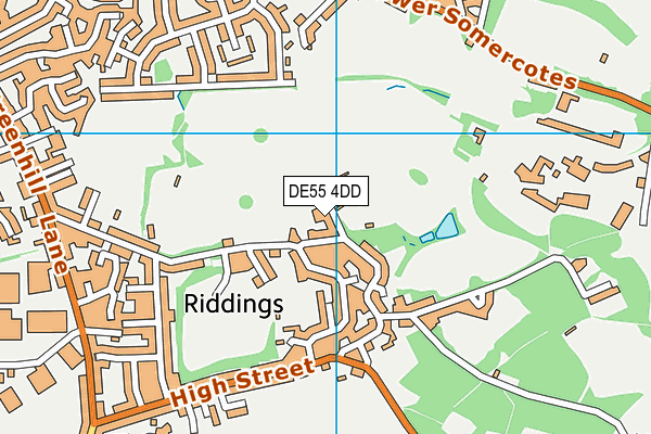 DE55 4DD map - OS VectorMap District (Ordnance Survey)