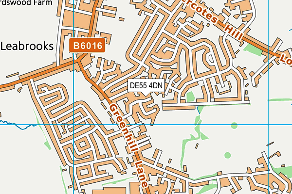 DE55 4DN map - OS VectorMap District (Ordnance Survey)